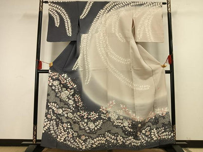 平和屋着物▽訪問着 単衣 作家物 辻が花 絞り 正絹 逸品 AAAT7413fy