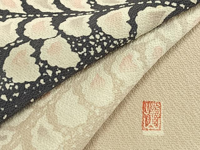 平和屋着物▽訪問着 単衣 作家物 辻が花 絞り 正絹 逸品 AAAT7413fy