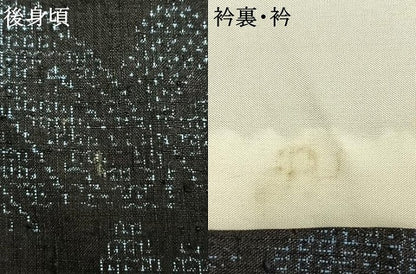 平和屋着物▽本場結城紬 重要無形文化財 単衣 100亀甲 風景文 正絹 逸品 AAAT7441fy