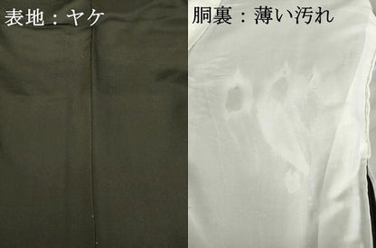 平和屋着物■豪華黒留袖　駒刺繍　双鶴松文　金彩　正絹　逸品　AAAT7659ma