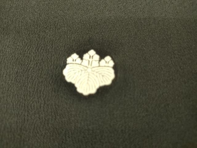 平和屋着物■豪華黒留袖　駒刺繍　双鶴松文　金彩　正絹　逸品　AAAT7659ma