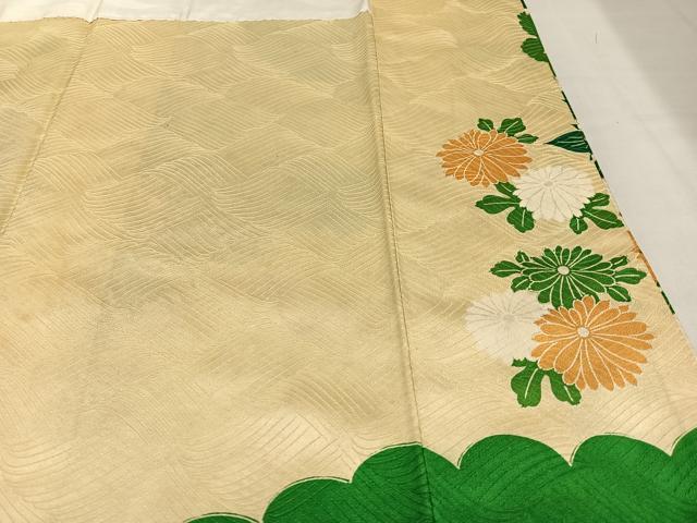 平和屋着物□豪華振袖 駒刺繍 花鳥文 金彩 正絹 逸品 AAAT7793es