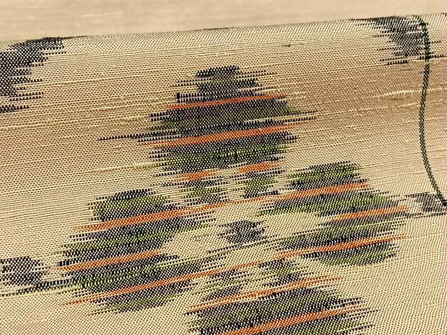 平和屋着物■上質な紬　幾何学花文　正絹　逸品　AAAT8199jh