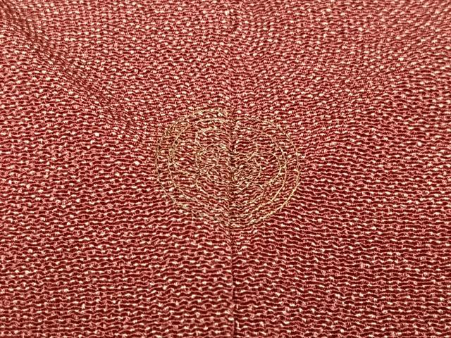 【未使用】小紋 花柄 縮緬 青 緑 オレンジ 鬼しぼ縮緬 古代縮緬 鬼しぼ縮緬小紋－横段小花－ 優雅なきもの つゞれ屋｜日本橋