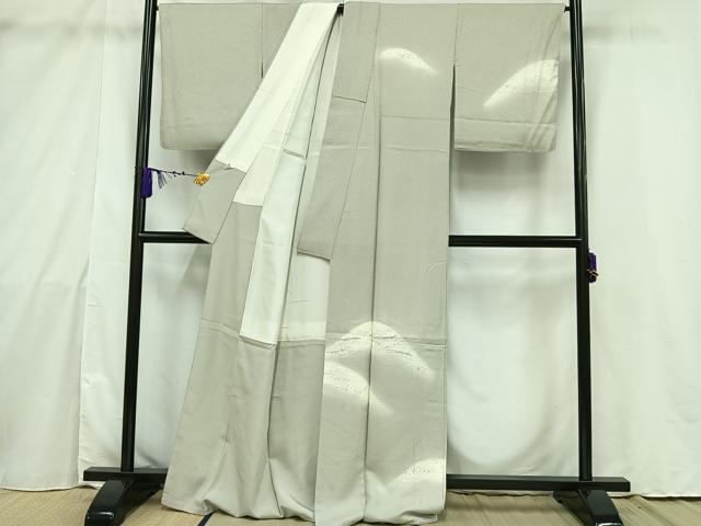 平和屋着物□訪問着 刺繍 敷松葉文 暈し染め 銀彩 正絹