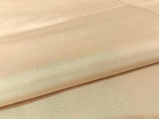 平和屋着物●上質な紬 色無地 薄卵色 正絹 逸品 AAAT9402np