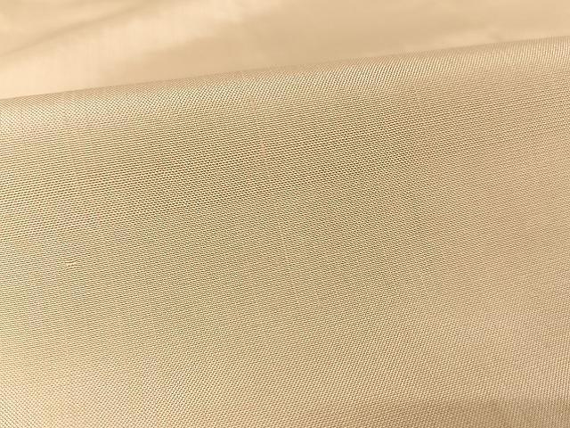 平和屋着物●上質な紬 色無地 薄卵色 正絹 逸品 AAAT9402np