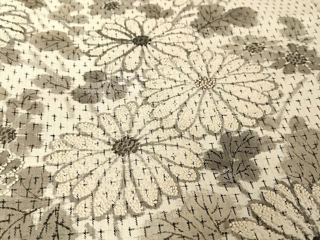 平和屋着物●訪問着　中国三大刺繍　相良刺繍　紬地　手描き　草花文　正絹　逸品　AAAT9403np