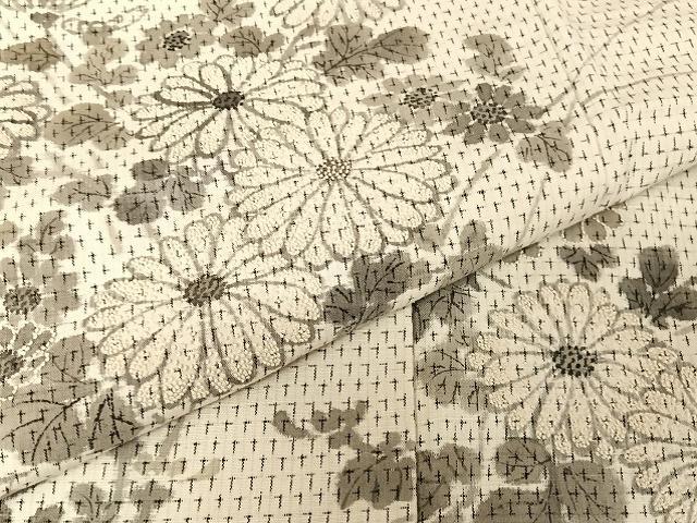 平和屋着物●訪問着　中国三大刺繍　相良刺繍　紬地　手描き　草花文　正絹　逸品　AAAT9403np