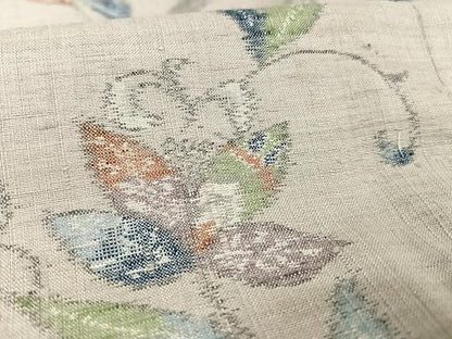 平和屋着物●本場小千谷紬　更紗花文　正絹　逸品　AAAT9405np