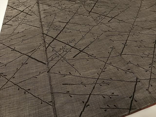平和屋着物●本場大島紬　９マルキ　枝葉文　ますいわ屋扱い　正絹　逸品　未使用　AAAT9406np