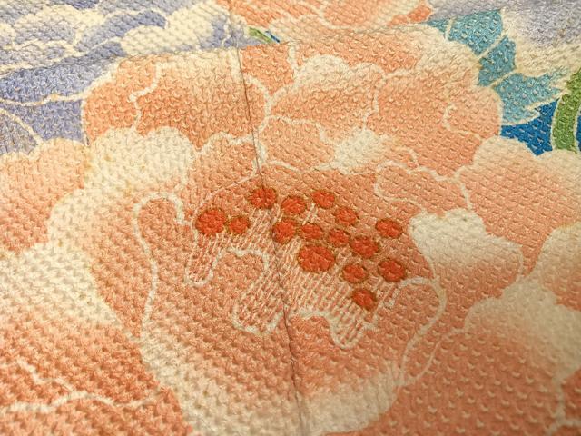 平和屋着物●名門　藤娘きぬたや・総絞り　振袖　草花文　正絹　逸品　AAAT9464np