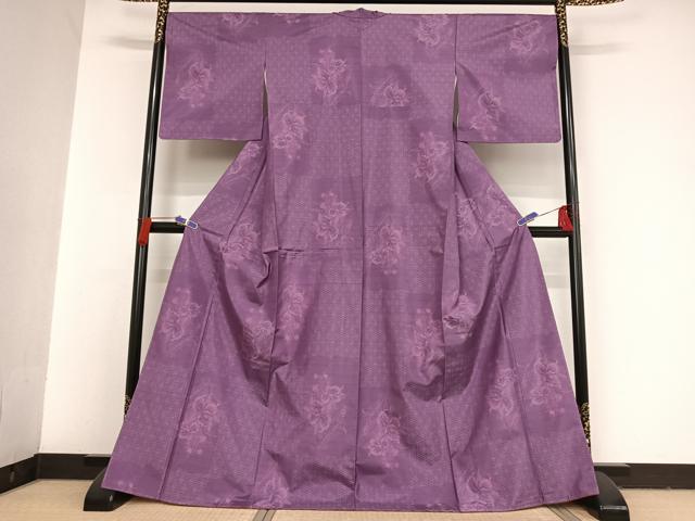 平和屋着物●本場大島紬　草花文　正絹　逸品　未使用　AAAT9470np