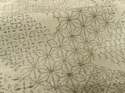平和屋着物●本場小千谷紬 吉祥文 麻の葉 正絹 逸品 AAAT9511np