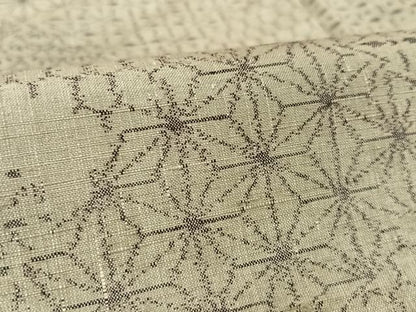 平和屋着物●本場小千谷紬 吉祥文 麻の葉 正絹 逸品 AAAT9511np