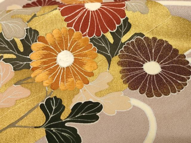 平和屋着物□訪問着 刺繍 筏花文 金彩 正絹 逸品 AAAT9826jd