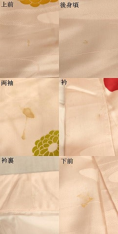平和屋着物∵女の子　十三参り　振袖　子供　駒刺繍　雲取り菊文　金銀彩　逸品　AAAT9949ja