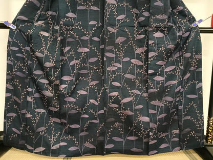 平和屋着物●訪問着 紬地 枝花文 正絹 逸品 AAAU0001np