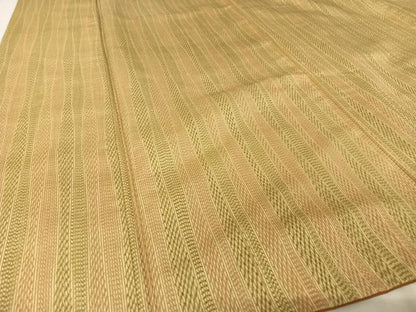 平和屋着物●上質な紬 縞 正絹 逸品 AAAU0024np