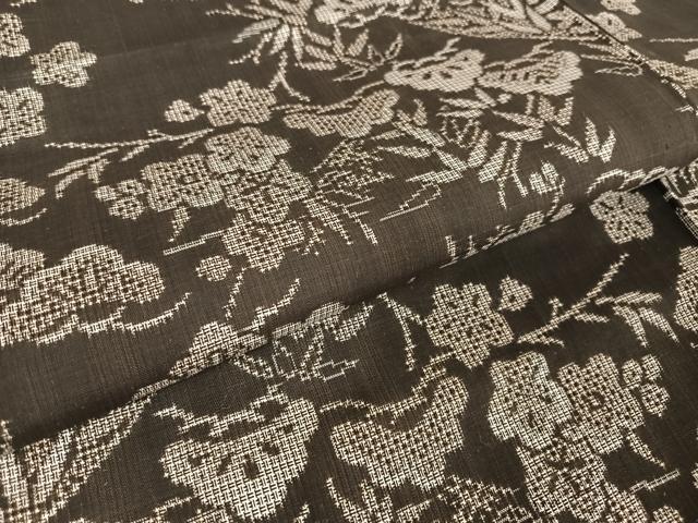 平和屋着物●本場大島紬 割込絣 松竹梅 正絹 逸品 未使用 AAAU0037np