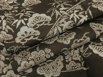 平和屋着物●本場大島紬 割込絣 松竹梅 正絹 逸品 未使用 AAAU0037np