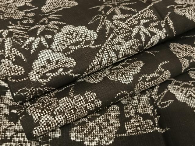 平和屋着物●本場大島紬 割込絣 松竹梅 正絹 逸品 未使用 AAAU0037np