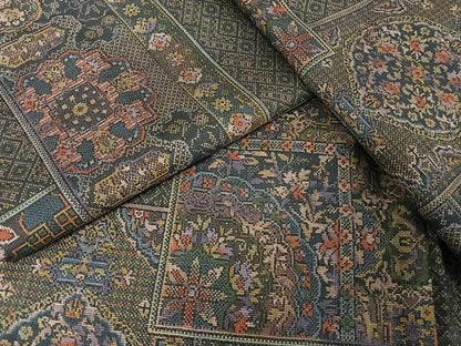 平和屋着物●本場大島紬　９マルキ　正倉院更紗花文　正絹　逸品　未使用　AAAU0039np