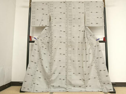 平和屋着物●重要無形文化財 本場久米島紬 ゆうな染 手織 正絹 逸品 AAAX6162np