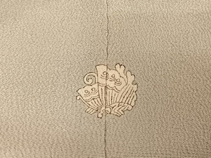 平和屋着物●創業460年・千總　色留袖　駒刺繍　風景梅松文　金糸　金彩　正絹　逸品　AAAU0070np