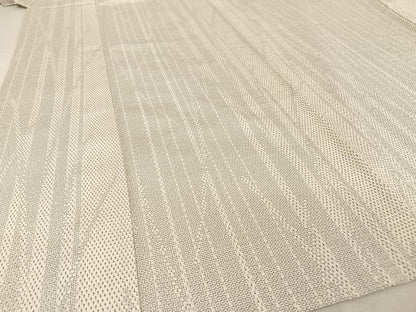 平和屋着物▽本塩沢　単衣　110亀甲　幾何学文様　正絹　逸品　AAAU0080np