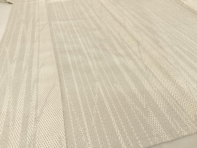 平和屋着物▽本塩沢　単衣　110亀甲　幾何学文様　正絹　逸品　AAAU0080np