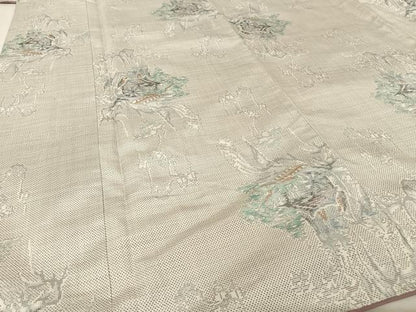 平和屋着物●本場大島紬 白大島 ９マルキ 総絣 風景文 正絹 逸品 AAAU0096np