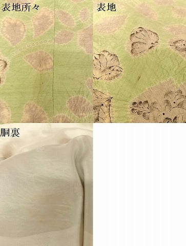 平和屋着物●西洞院辻が花　大脇一心　小紋　紬地　西洞院辻が花　反端付き　正絹　逸品　AAAU0106np