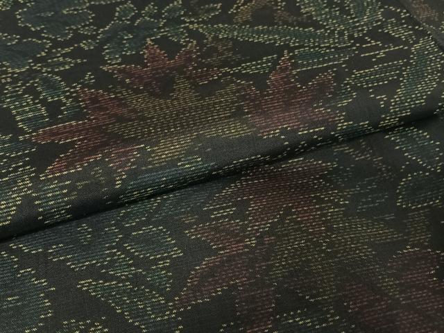 平和屋着物●本場大島紬 楓 正絹 逸品 未使用 AAAU0117np