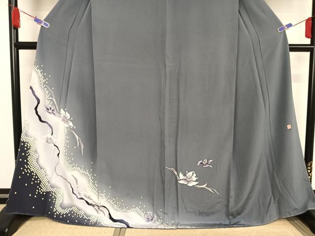 平和屋着物●本加賀友禅作家　赤地暁　訪問着　草花文　暈し染め　さが美扱い　正絹　逸品　未使用　AAAU0118np