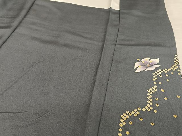 平和屋着物●本加賀友禅作家　赤地暁　訪問着　草花文　暈し染め　さが美扱い　正絹　逸品　未使用　AAAU0118np