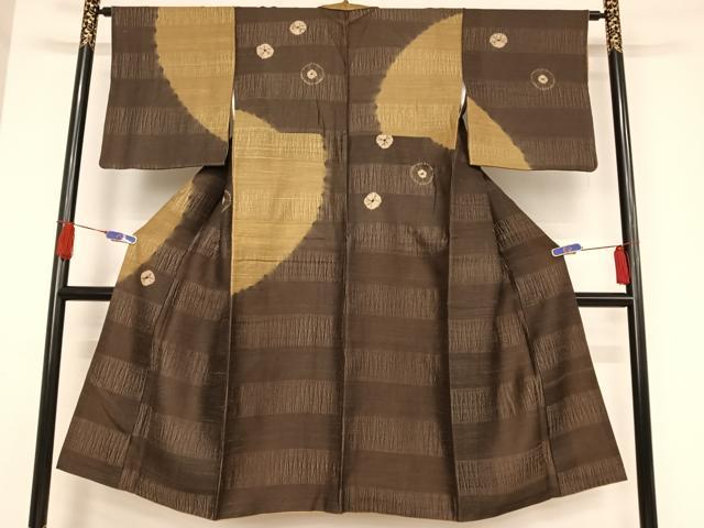 平和屋着物●訪問着 絞り 丸文 正絹 逸品 AAAU0119np