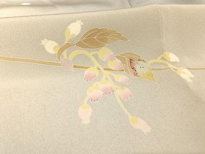 平和屋着物●京加賀友禅　百貫石峰　訪問着　草花文　暈し染め　正絹　逸品　AABH7152cs