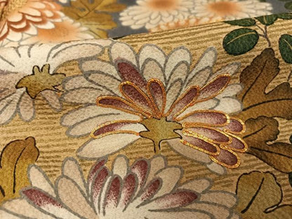 平和屋着物●ファッションデザイナー 花井幸子　訪問着　駒刺繍　花車文　暈し染め　金糸　金彩　正絹　逸品　AAAU0136np