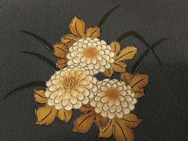 平和屋着物●ファッションデザイナー 花井幸子　訪問着　駒刺繍　花車文　暈し染め　金糸　金彩　正絹　逸品　AAAU0136np