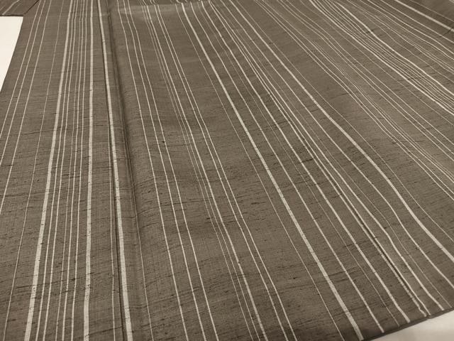 平和屋着物●上質な紬 縞 正絹 逸品 AAAU0150np