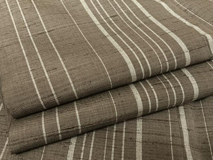 平和屋着物●上質な紬 縞 正絹 逸品 AAAU0150np
