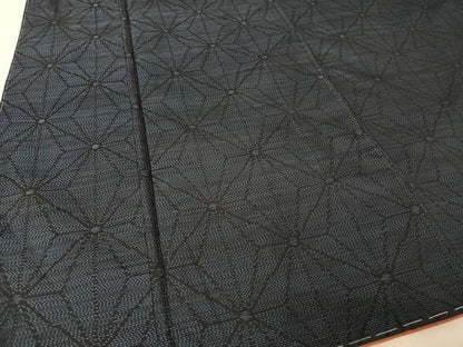 平和屋着物●本場大島紬 麻の葉文様 正絹 逸品 未使用 AAAU0163np