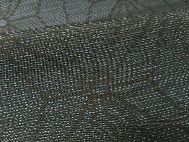 平和屋着物●本場大島紬 麻の葉文様 正絹 逸品 未使用 AAAU0163np