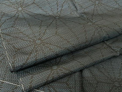 平和屋着物●本場大島紬 麻の葉文様 正絹 逸品 未使用 AAAU0163np