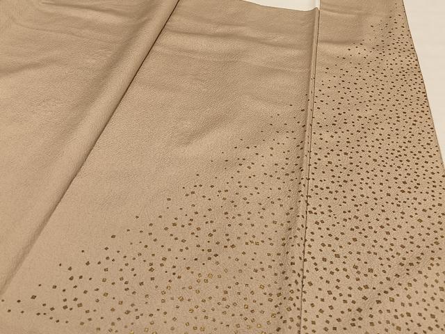 平和屋着物●人間国宝 福田喜三郎 訪問着 刺繍 葡萄蔦の葉 金彩 正絹 逸品 AAAU0206np