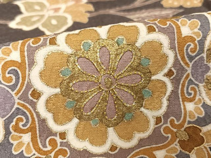平和屋着物●訪問着 友禅 駒刺繍 鳳凰更紗花文 暈し染め 金糸 金彩 正絹 逸品 AAAU0207np