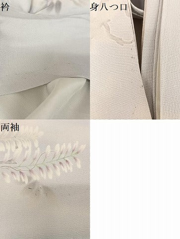 平和屋着物●訪問着　駒刺繍　藤花房　暈し染め　金糸　正絹　逸品　未使用　AAAU0209np
