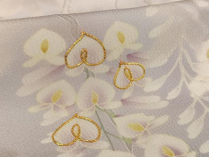 平和屋着物●訪問着　駒刺繍　藤花房　暈し染め　金糸　正絹　逸品　未使用　AAAU0209np