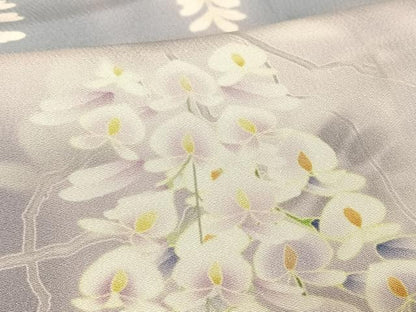 平和屋着物●訪問着　駒刺繍　藤花房　暈し染め　金糸　正絹　逸品　未使用　AAAU0209np